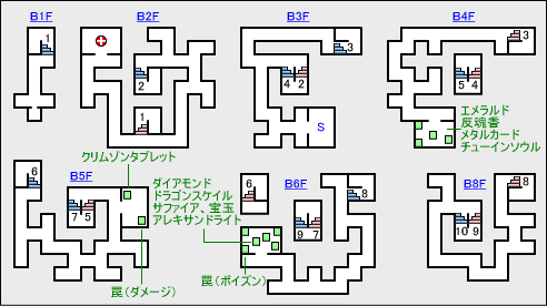 PSP版アラヤの岩戸マップ1