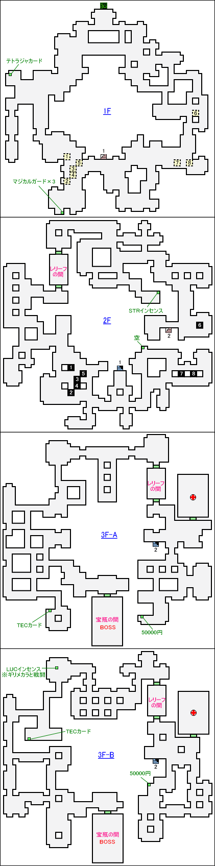 宝瓶宮の神殿MAP
