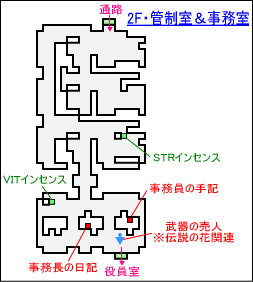 廃工場：2F・管制室MAP
