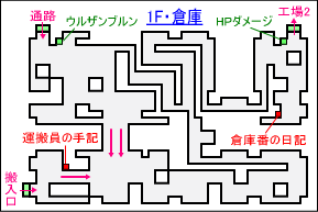 廃工場：1F・倉庫MAP