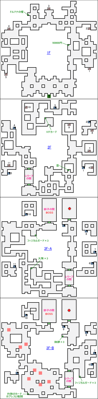 獅子宮の神殿MAP