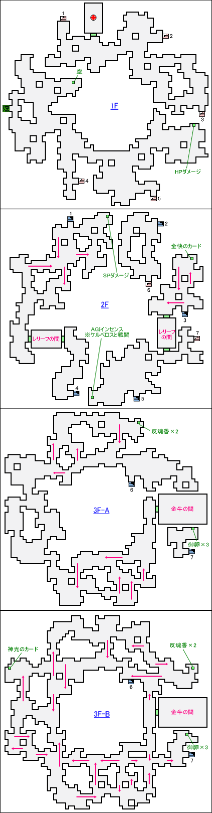 金牛宮の神殿MAP