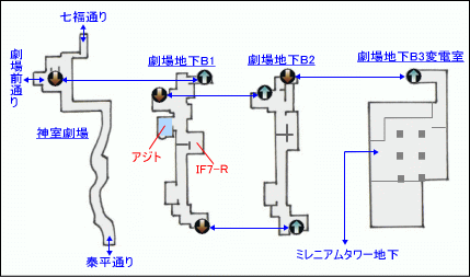神室劇場・劇場地下マップ