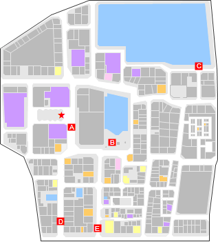 神室町のビューポイントのマップ
